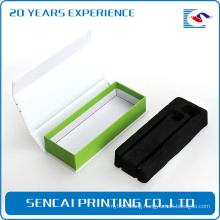 High quality cardboard flip top packing boxes with magnetic catch eva insert